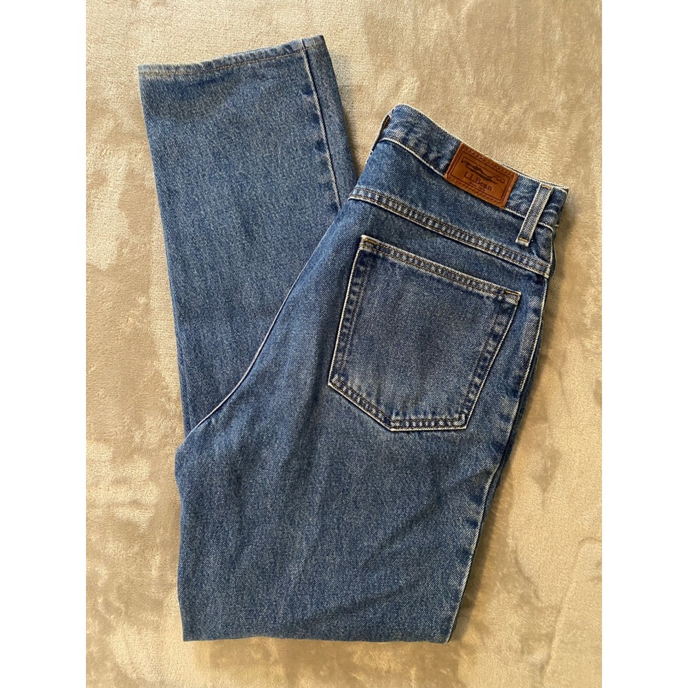 LL Bean Jeans 31x32 Blue Classic Fit Straight Leg Cotton Minimalist Normcore